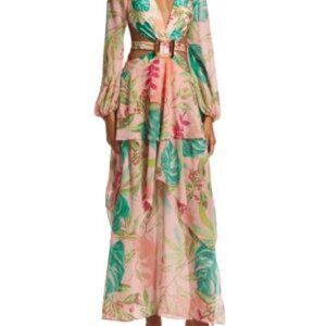 PatBo Tropicalia Cut Out Maxi Dress
